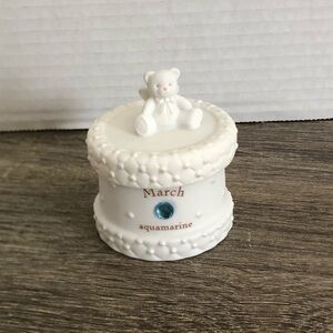 Vtg Bisque March Treasure Box